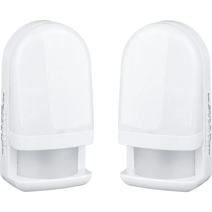 TRANGO LED Nachtlicht, Bewegungsmelder, 2er Set 11-239 LED Sensor Nachtlicht in Weiß mit Automatikfunktion I Betrieb mit 3x AAA Batterie (nicht enthalten) mit Bewegungssensor, Tageslichtweiß, Sicherheitslicht, Orientierungslicht, Einschlafhilfe