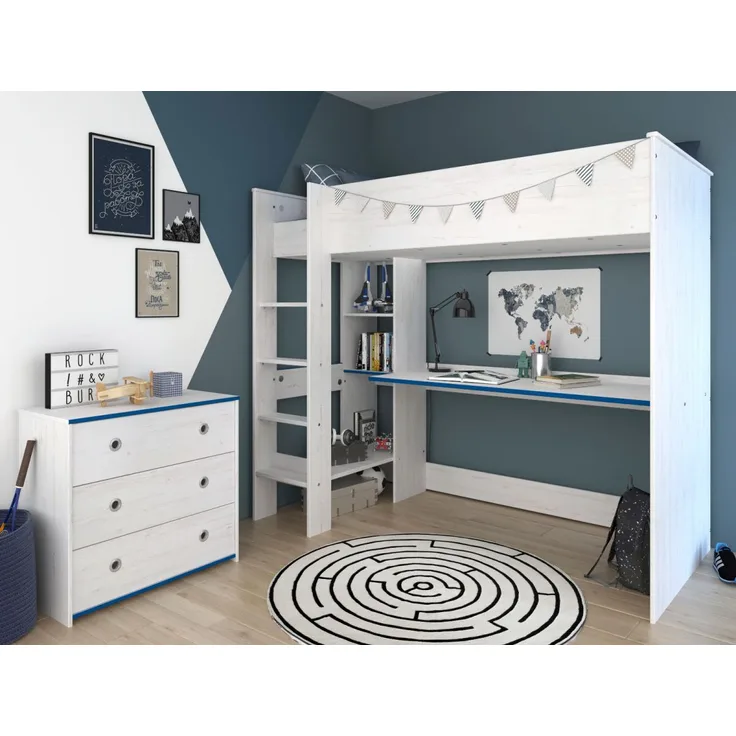 Parisot Kinderzimmer und Jugendzimmer Smoozy in weiß Kiefer Set 2-tlg.