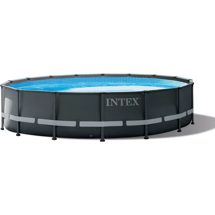 Intex 'Frame Swimming Pool Set Ultra Rondo XTR', anthrazit, Ø 488x122 cm, inkl. Sandfilteranlage – Bild 1