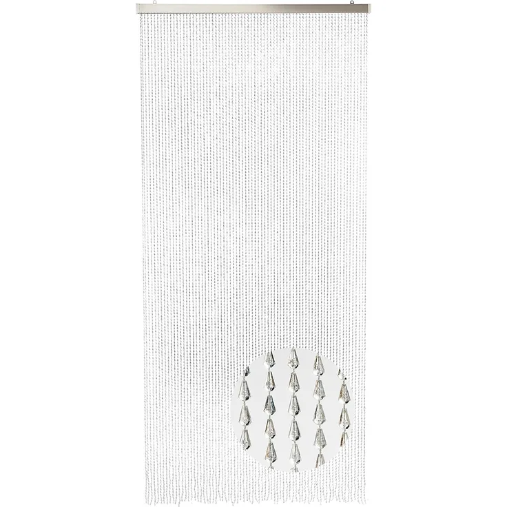 Kobolo Türvorhang Vorhang CLEAR transparent 72 Stränge 90x200cm (1 St), Ösen, transparent