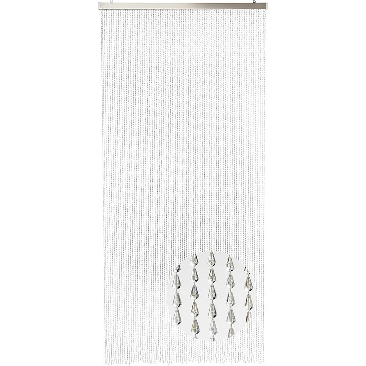 Kobolo Türvorhang Vorhang CLEAR transparent 72 Stränge 90x200cm (1 St), Ösen, transparent – Bild 1