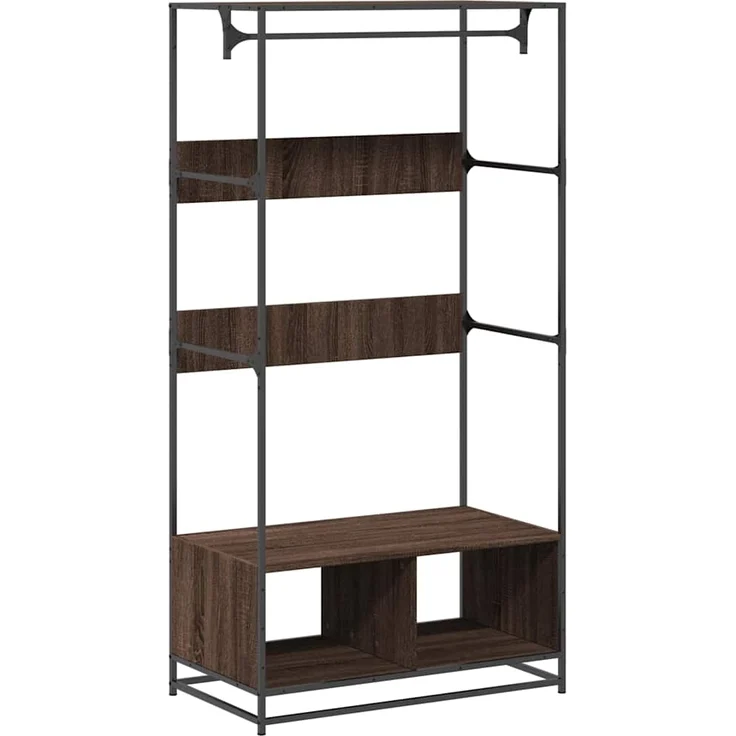 vidaXL Kleiderständer Braun Eichen-Optik 90x50x180 cm Holzwerkstoff 849298 – Bild 1