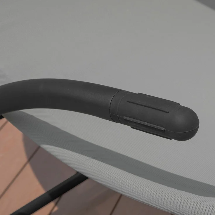 SoBuy OGS50-HG Schaukelliege, Oxford-Gewebe, Lackiert, Grau, 190 x 180 x 123 cm – Bild 7