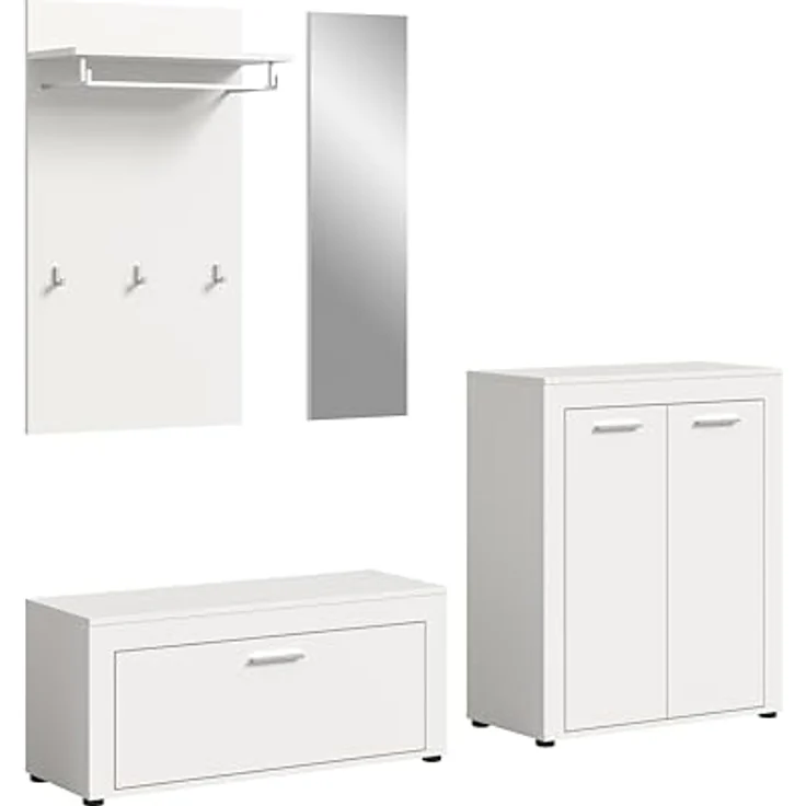 xonox. home Garderobe Jam X8BA9G03 Garderobenkombination Garderoben-Set in weiß, ca. 200 x 191 x 35 cm – Bild 2
