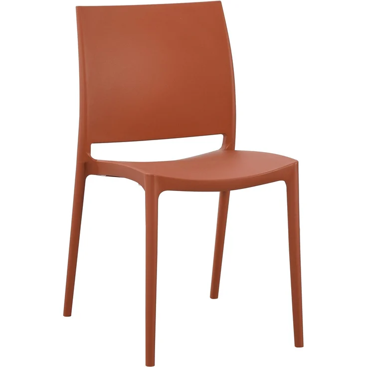 CLP Gartenstuhl Meton mit Lehne stapelbar wetterfest UV-beständig bis 150 kg,terracotta – Bild 1