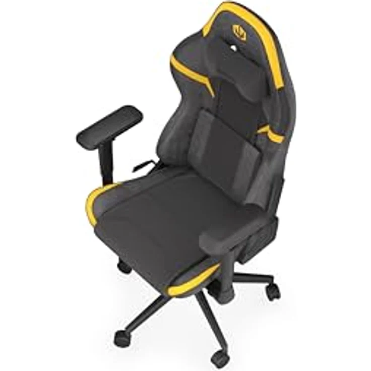 Endorfy FUR Scrim YL, Gaming Stuhl mit anpassbarer Rückenlehne und Gedächtnisschaumkissen, Schwarz, Gelb – Bild 8
