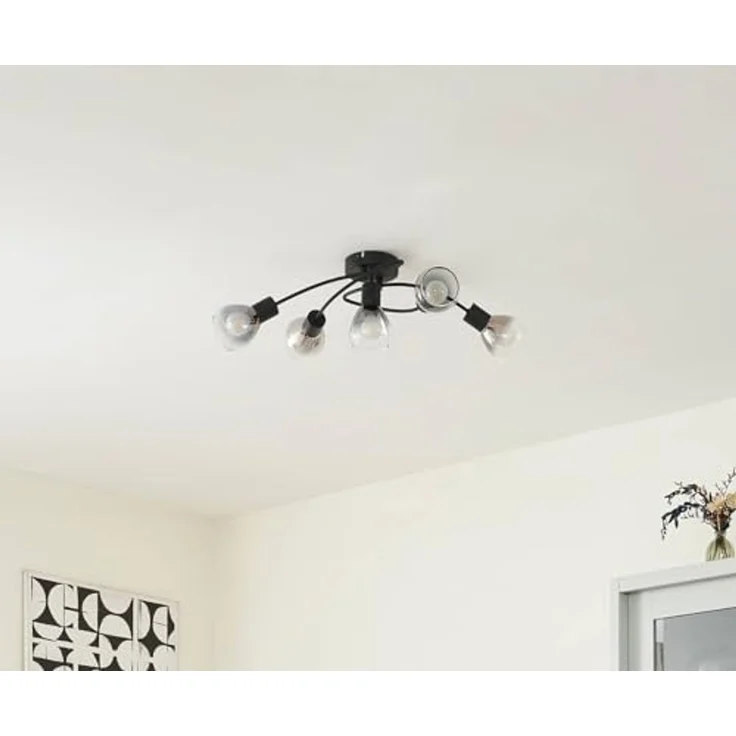 Lindby Deckenleuchten Pendura, Glas Alu IP20, 5 x 10 W LED – Bild 4