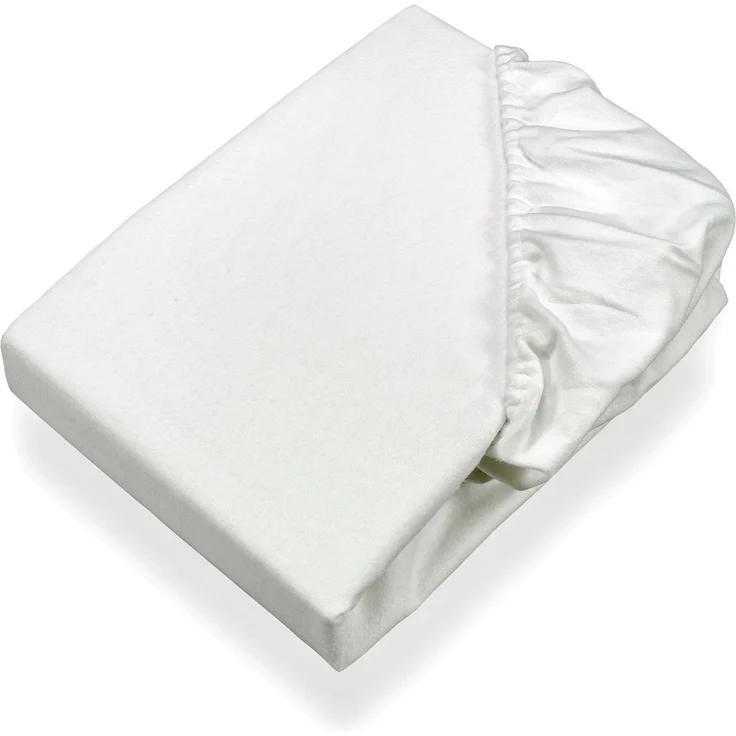 SETEX Molton Köper Matratzenschutz, 90x200 cm, Matratzenschoner aus 100 % Baumwolle, Basic, Weiß – Bild 2