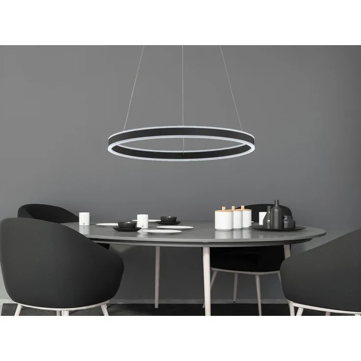 Fischer & Honsel 61048 LED Pendelleuchte Sirko sandschwarz 60cm CCT