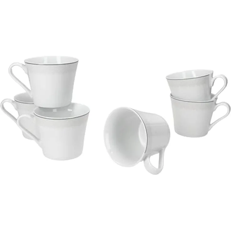 Ritzenhoff & Breker Tasse Ritzenhoff Venezia Kaffeetasse für 6 Personen Becher Pott Relief, Porzellan