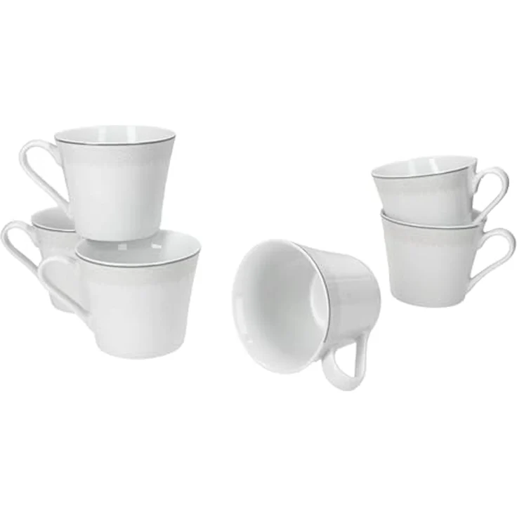 Ritzenhoff & Breker Tasse Ritzenhoff Venezia Kaffeetasse für 6 Personen Becher Pott Relief, Porzellan – Bild 1