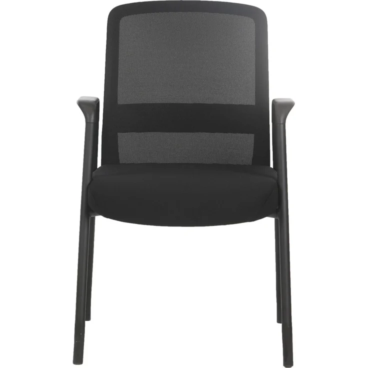 XORA 'EDIN' Besucherstuhl Sitz Bezug Stoff Rücken Netzbezug Mesh, schwarz, 62 x 122 x 61 cm, 140 kg belastbar – Bild 9