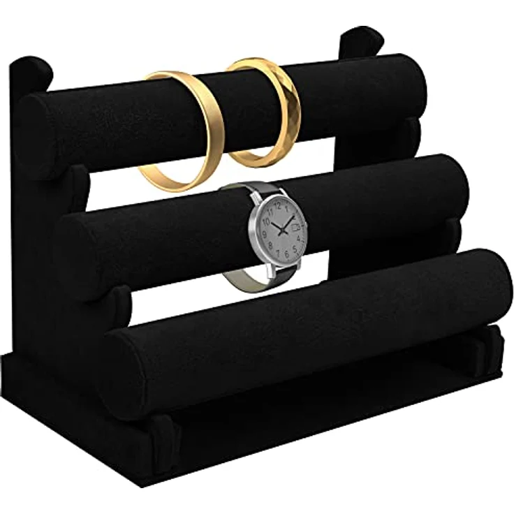 Kurtzy Schmuckständer Schmuck Organizer - 3-stufig, Schwarz - 30 x 17 x 23cm (1 St) – Bild 2