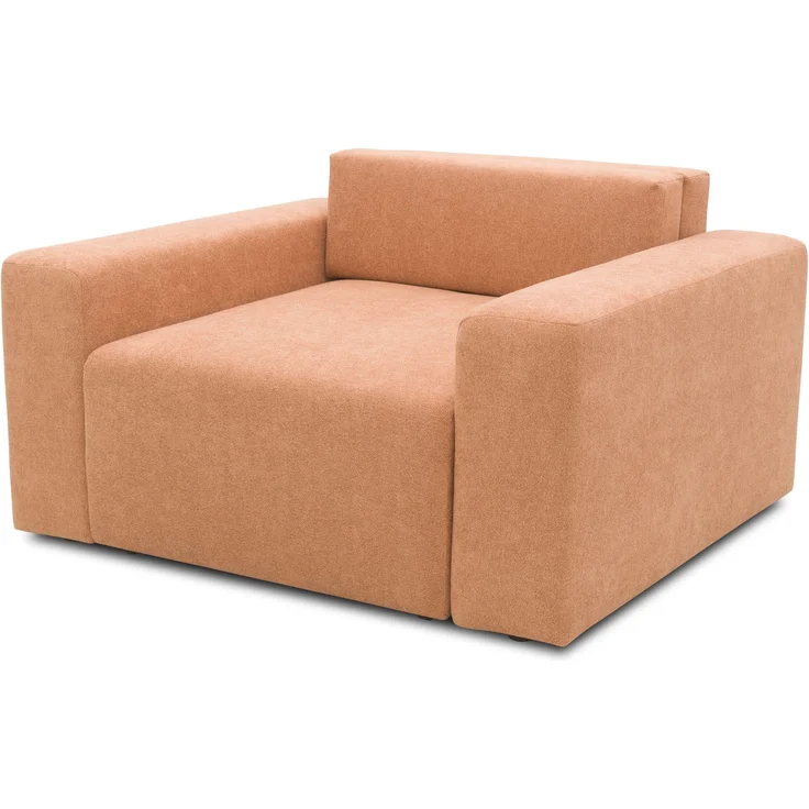 DOMO. collection Sessel 700 029, Polstersessel mit Schlaffunktion und Federkernpolsterung, loses Rückenkissen, Schlafsessel, Armsessel 130 x 116 x 85 cm (BxTxH), lachs – Bild 6