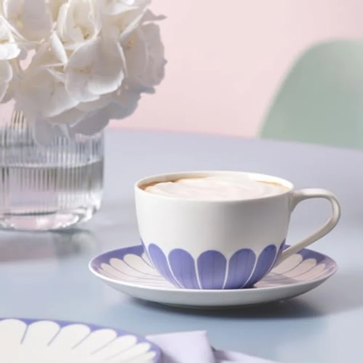 Villeroy & Boch Fleur Bleu Frühstücksobertasse / Cappuccinoobertasse – Bild 3