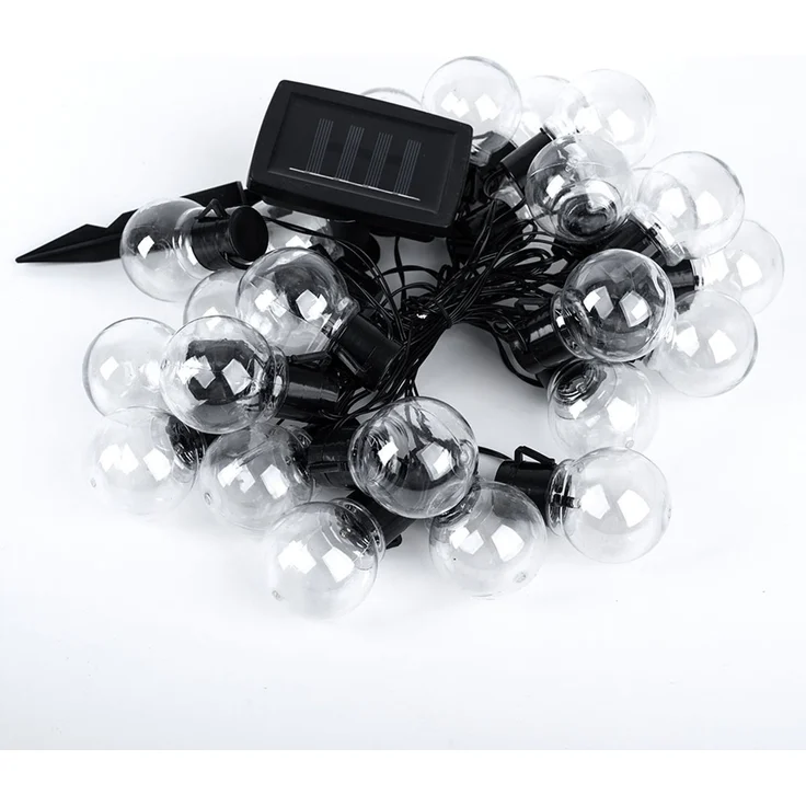 2x LED Lichterkette, Solar, Warmweiß, Schwarz, Hanfseil, L 460 cm – Bild 8