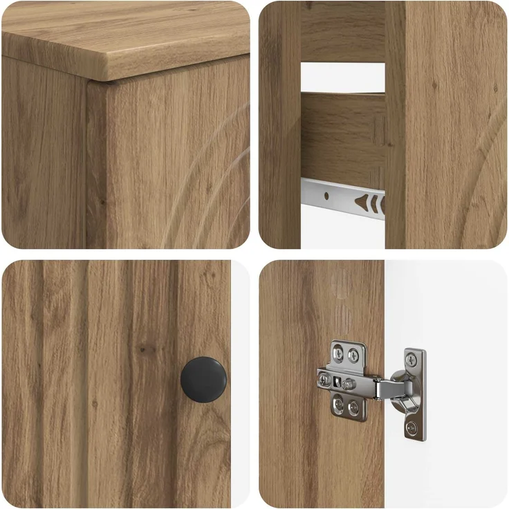 vidaXL 3-teiliges Badezimmer-Schranksystem ALKMAAR 3 stk. 3417998 – Bild 6