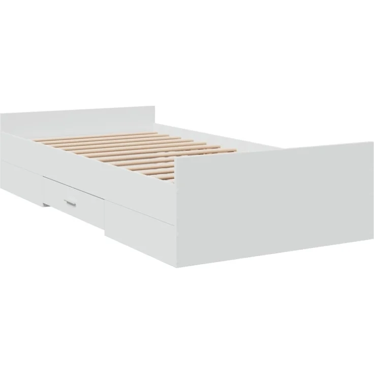 vidaXL Bettgestell mit Schubladen Weiß 75x190 cm Holzwerkstoff 3280349 – Bild 6