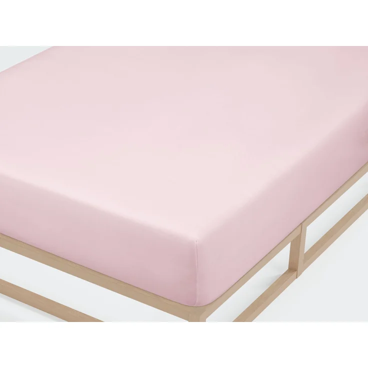 biberna Jersey-Elastic-Spannbetttuch 0077866, rose, 1x 90x190 cm - 100x220 cm – Bild 1