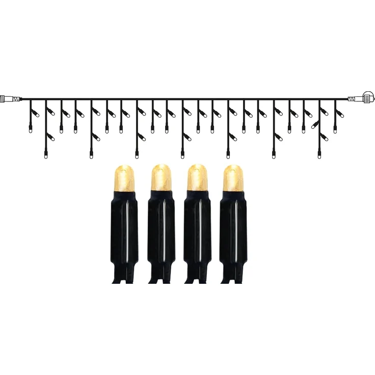 System 24 "LED Eiszapfen-Lichterkette 3m" warmweiß, IP44 – Bild 2