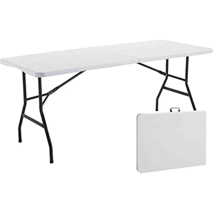 Rekkem Campingtisch Klapptisch weiß/schwarz 180 75 74 cm 101587