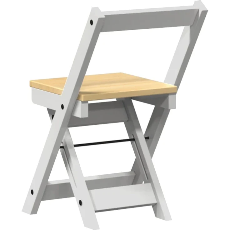 vidaXL Esszimmerstühle Klappbar 4 Stk. Corona Weiß Massivholz Kiefer 4013436 – Bild 6
