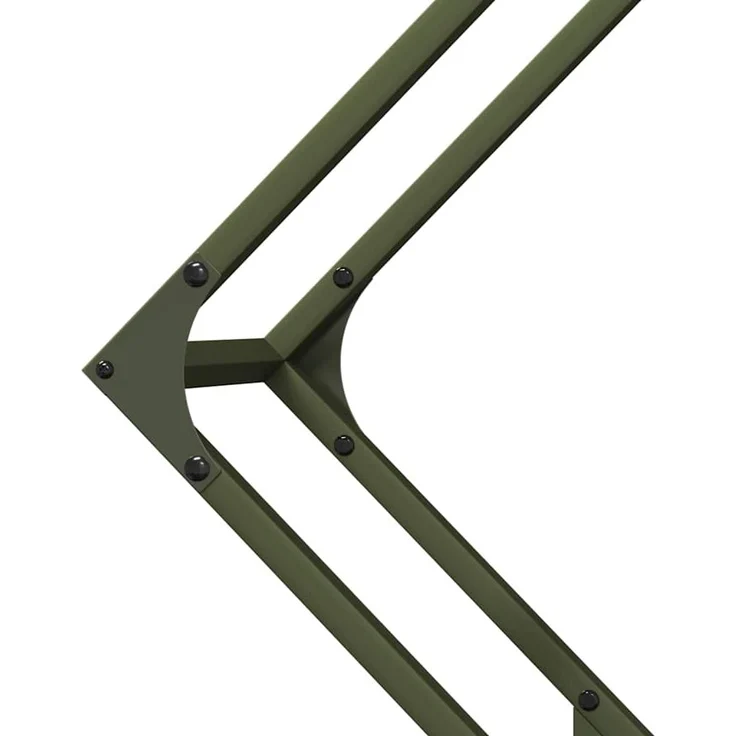 vidaXL Brennholzregal Olivgrün 80x25x80 cm Kaltgewalzter Stahl 864286 – Bild 6