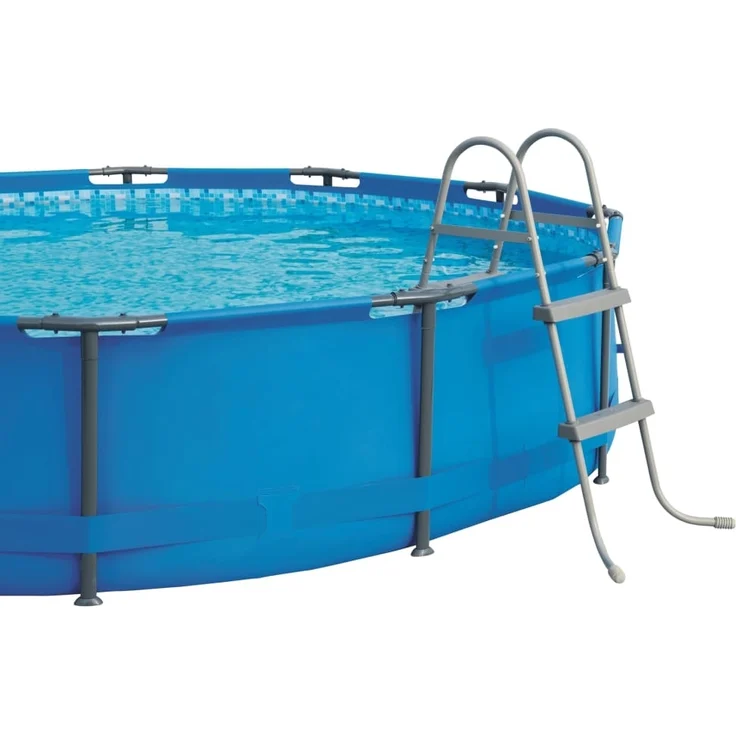 Bestway 'Flowclear' Poolleiter, 2 Stufen, für Pools bis 84 cm Höhe, Metall/Kunststoff Grau – Bild 2