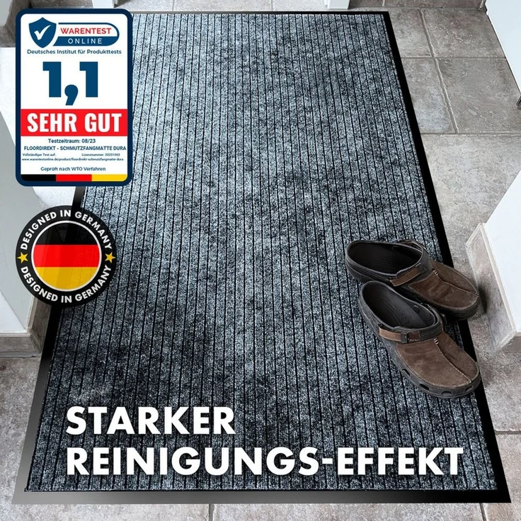 Karat Fußmatte Dura, Schmutzfangmatte mit Rutschfester Rückseite, In vielen Farben & Größen – Bild 3
