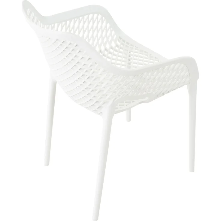 CLP Gartenstuhl Air XL 2er Set - Modernes Design, Kunststoff, Wetterfest, Stapelbar,weiß – Bild 6