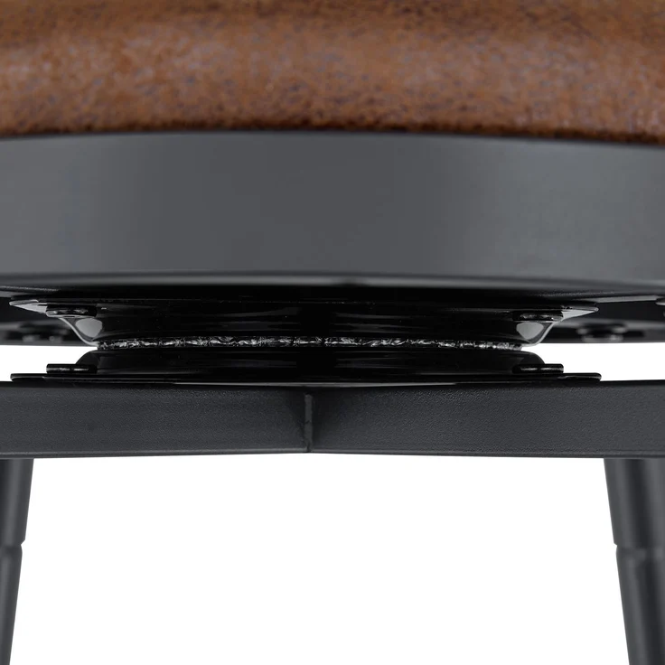 Moderner Metall-Barhocker im Windsor-Stil mit gepolstertem Sitz für Kücheninseln, Bars, Restaurants; Barhocker im Industrial-Stil in Barhöhe; Vintage- und Minimalismus-Stil--Braun--96x39x39cm--YOUDENOVA – Bild 6
