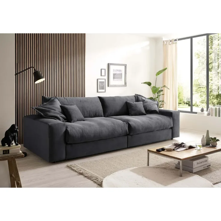 Big Sofa Kamil von ED Exciting Design im Fjord Cordbezug mit optionalem Hocker