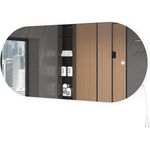 Badezimmerspiegel Weiß 110 x 50 cm mit LED Beleuchtung Vicco