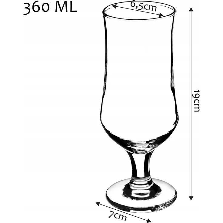 KADAX Becher Bierglas Trinkbecher 6 Stück 360 ml – Bild 2