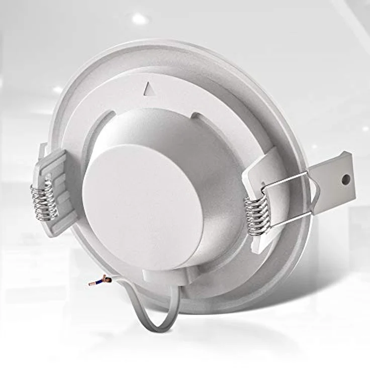 B.K.Licht LED Einbaustrahler Bad Einbauleuchten 9er Set Ultra-flach Ø115x30mm 230V Weiß - BKL1274, LED fest integriert, Warmweiß, 9 Badezimmer-Einbausprots Decke IP44 230V 6W 450 Lumen 3000K Warmweiß – Bild 4