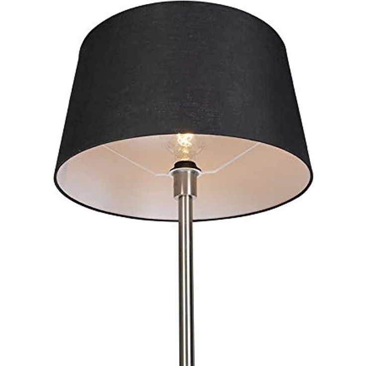 Qazqa Stehlampe Simplo, ohne Leuchtmittel, E27, Schwarz, Modern, Textil, 1-flammig – Bild 4