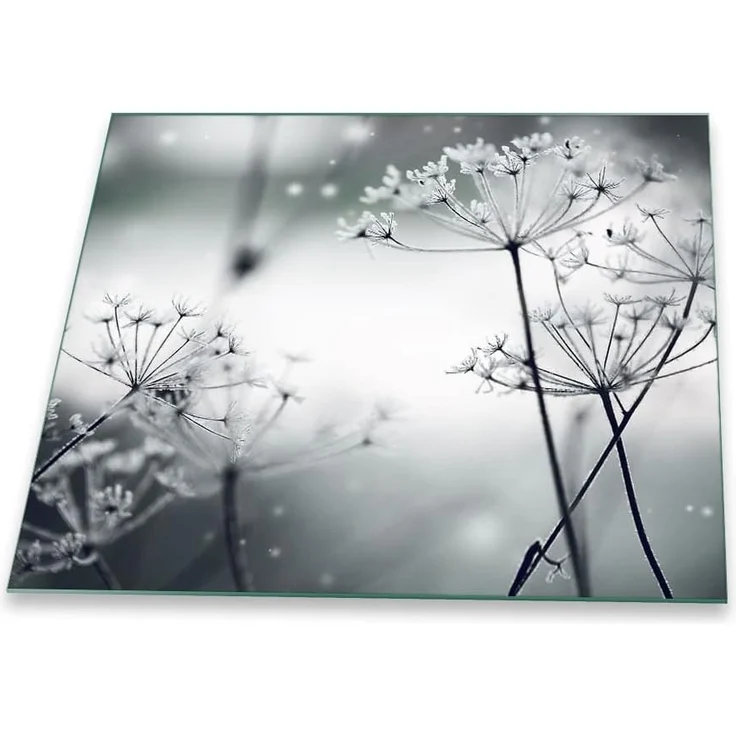 Decorwelt Herd-Abdeckplatte Pusteblume Grau, (1 tlg), für alle Herdarten excl. Gasherde – Bild 1