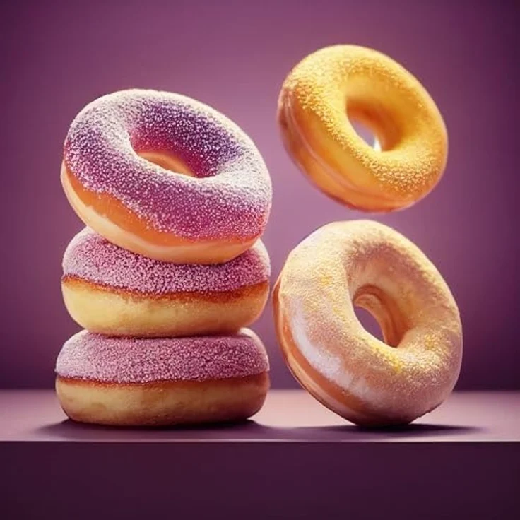 PRECORN Donutform Lebensmittelechte Silikon Donut Form Backen Antihaft faltbar Backform, (2-tlg) – Bild 3