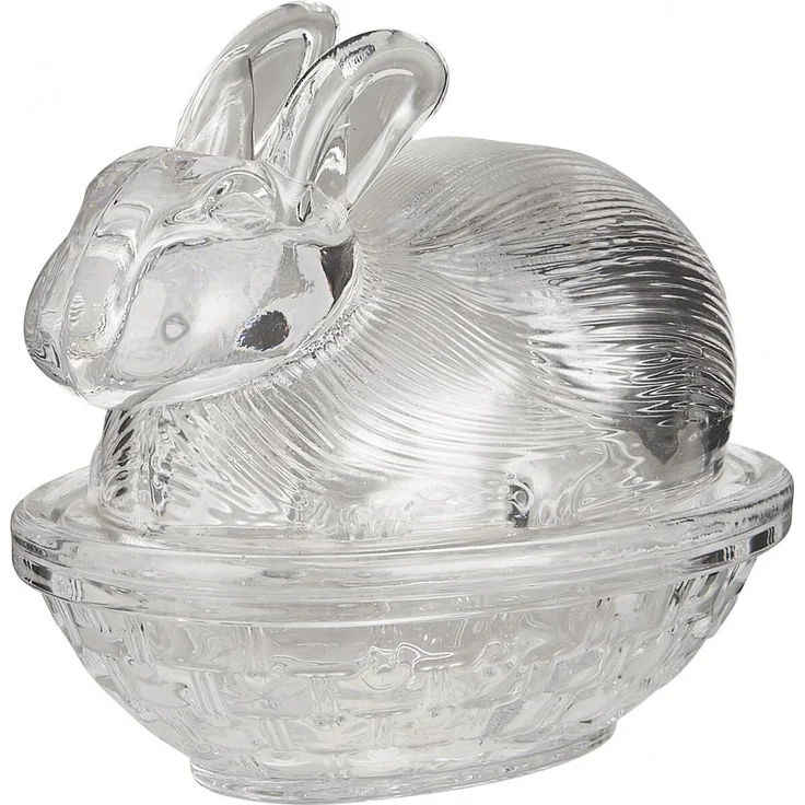 Ib Laursen - Glashase Glasschale Schale Hase mit Deckel Glas Osterdeko 8723-00