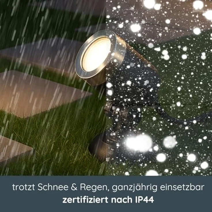 MeLiTec 2er Set Smart LED Garten-Strahler GL24 RGB Spot, anthrazit – Bild 4