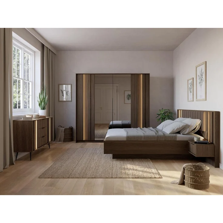 Compleo Bett mit Bettkasten, Schlafzimmermöbel, Doppelbett mit Stauraum, MADE IN EU – Bild 3