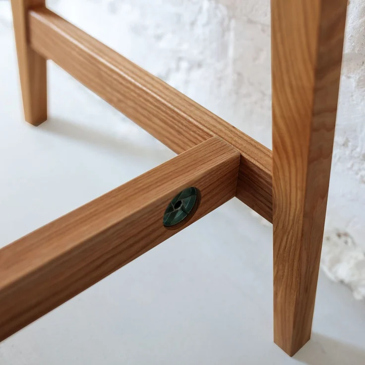 Ragaba Eckschreibtisch mit Schublade und Fußstütze, MDF & Massives Eschenholz, 115x85 cm, Perl Weiß, Rechts – Bild 2