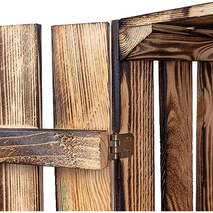 Creative Deco Holzkiste Vintage Holztruhe mit Deckel & Regal 50 x 40 x 30 cm – Bild 7