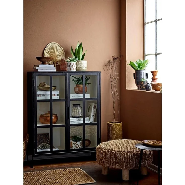 Bloomingville Blumentopf Avo, Ø 12 cm, terrakotta, schwarz mit braunen Kringeln, Übertopf, Dekotopf, dänisches Design – Bild 3