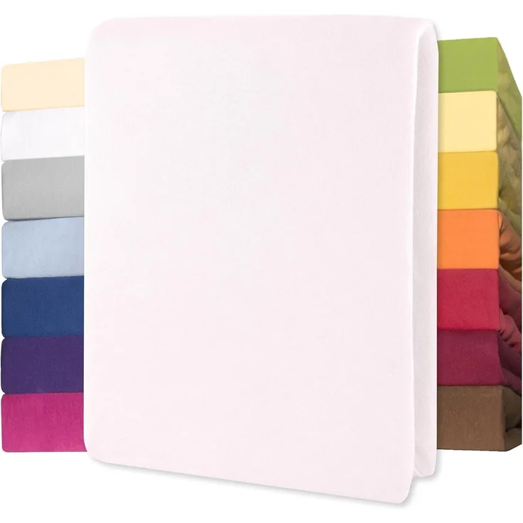 CelinaTex Jersey Spannbettlaken Lucina für Kids 60x120-70x140 cm Schnee weiß 100% Baumwolle gekämmt superweich Oeko-TEX