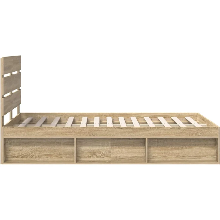 vidaXL Bettrahmen Sonoma 120 x 200 cm Massives Kiefernholz 3411762 – Bild 7