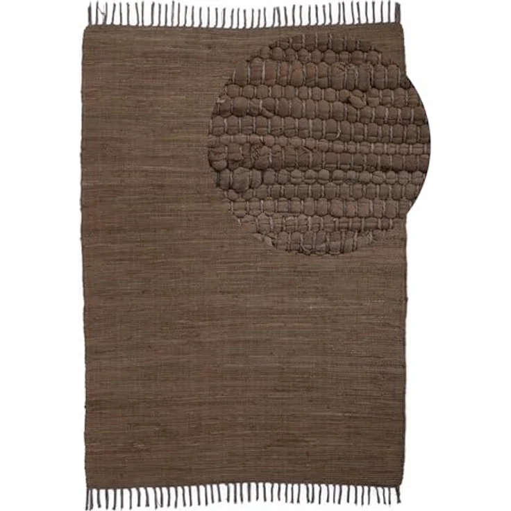 carpetfine Teppich Kelim Chindi uni, auch als Läufer, rechteckig, Höhe: 5 mm, Wendeteppich, reine Baumwolle, handgewebt, Uni-Farben, mit Fransen – Bild 1