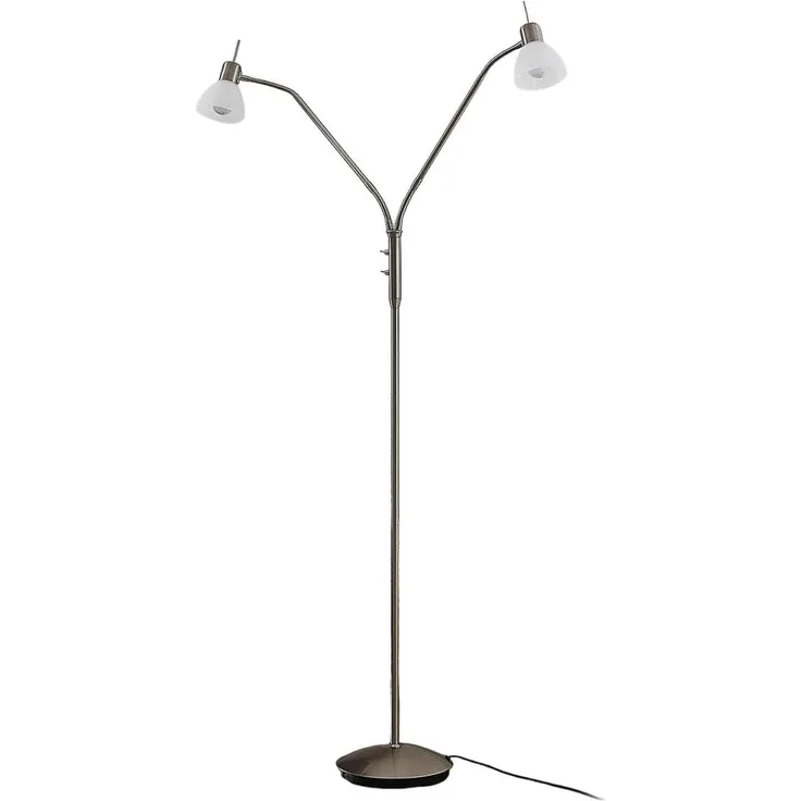 Lindby Stehlampe Gwendolin, Metall, Alu IP20, 2 x 10 W LED