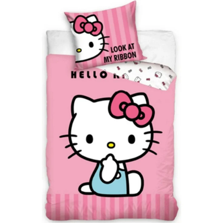 Hello Kitty Bettwäsche Kinderbettwäsche HK224001 140x200 + 70x90 cm – Bild 1