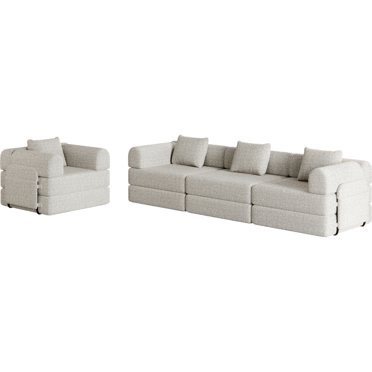 Schlafsofa aus Chenille, 2-in-1 mit Armlehnen-Ablagefach, 69,8x183,8x91,4 cm, cmKhaki – Bild 5